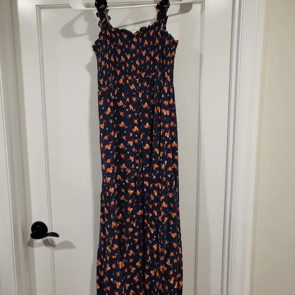 APRICOT Navy Dress with Orange Floral Design - Picture 1 of 4